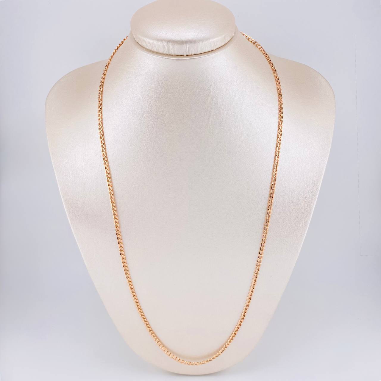 Cadena Cubana 4.2g / 60cm / 3mm Oro Rosa 18K