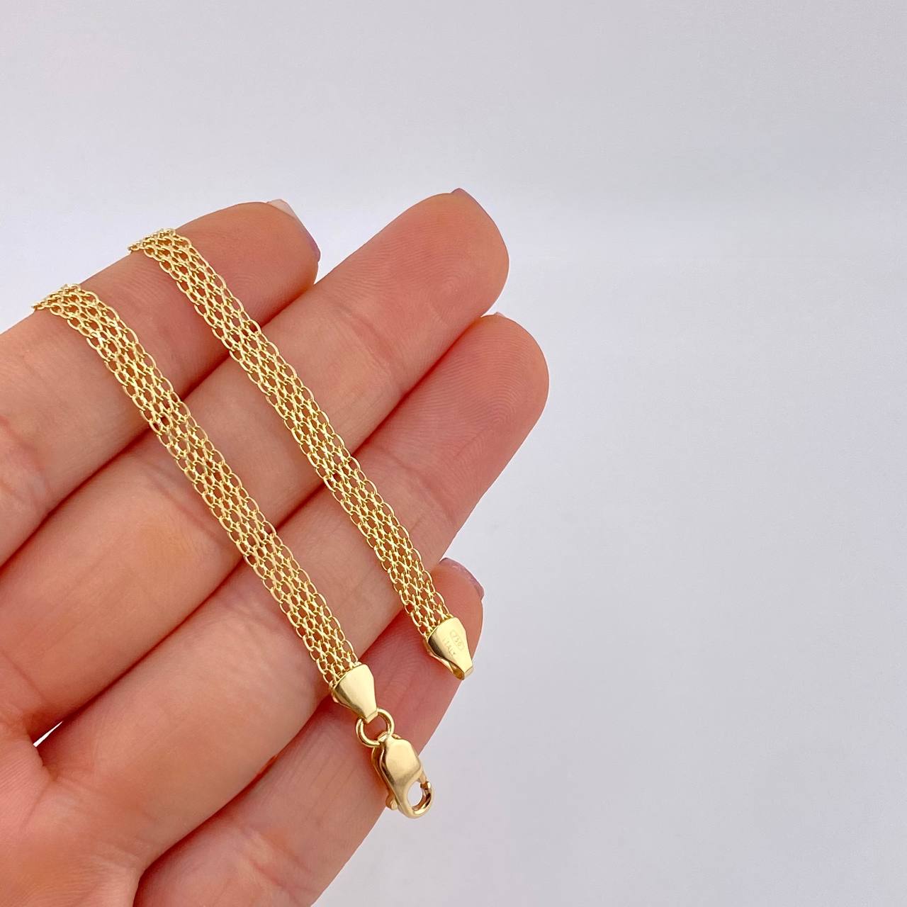 Cadena China 8.5g / 60cm / 4.3mm Oro Amarillo 18K