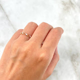 Anillo Corazones 0.95gr / T5 1/2 / Circones Blancos Oro Rosa