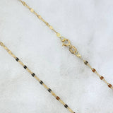 Cadena Flor Espejo 1.25gr / 45cm / +3 Oro 18K