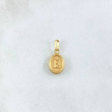 Dije Letra E 0.55gr / 1.7cm / Ovalo Liso Oro Amarillo 18K