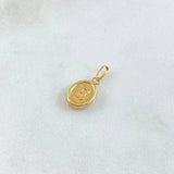 Dije Letra E 0.55gr / 1.7cm / Ovalo Liso Oro Amarillo 18K
