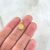 Dije Letra E 0.55gr / 1.7cm / Ovalo Liso Oro Amarillo 18K