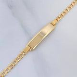 Pulso Cubano Placa Rectangular 3.75 g / 18 cm / 1.8 mm Oro Amarillo 18K