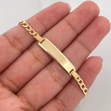 Pulso Cubano Placa Rectangular 3.75 g / 18 cm / 1.8 mm Oro Amarillo 18K