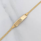 Pulso Chino Placa Rectangular 3.35 g / 17.3 cm / 1.7 mm Oro Amarillo 18K