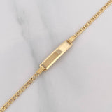 Pulso Escalera Placa Rectangular 1.65 g / 16 cm / 1.5 mm Oro Amarillo 18K