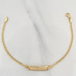 Pulso Escalera Placa Rectangular 1.65 g / 16 cm / 1.5 mm Oro Amarillo 18K