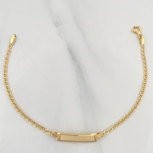 Pulso Escalera Placa Rectangular 1.65 g / 16 cm / 1.5 mm Oro Amarillo 18K