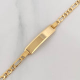 Pulso Figaro Placa Rectangular 3.05 g / 18 cm / 3 mm Oro Amarillo 18K
