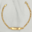 Pulso Figaro Placa Rectangular 3.05 g / 18 cm / 3 mm Oro Amarillo 18K