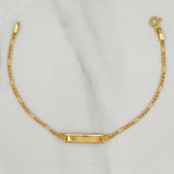 Pulso Figaro Placa Rectangular 1.55 g / 16 cm / 1.1 mm Oro Amarillo 18K