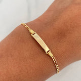 Pulso Figaro Placa Rectangular 1.55 g / 16 cm / 1.1 mm Oro Amarillo 18K