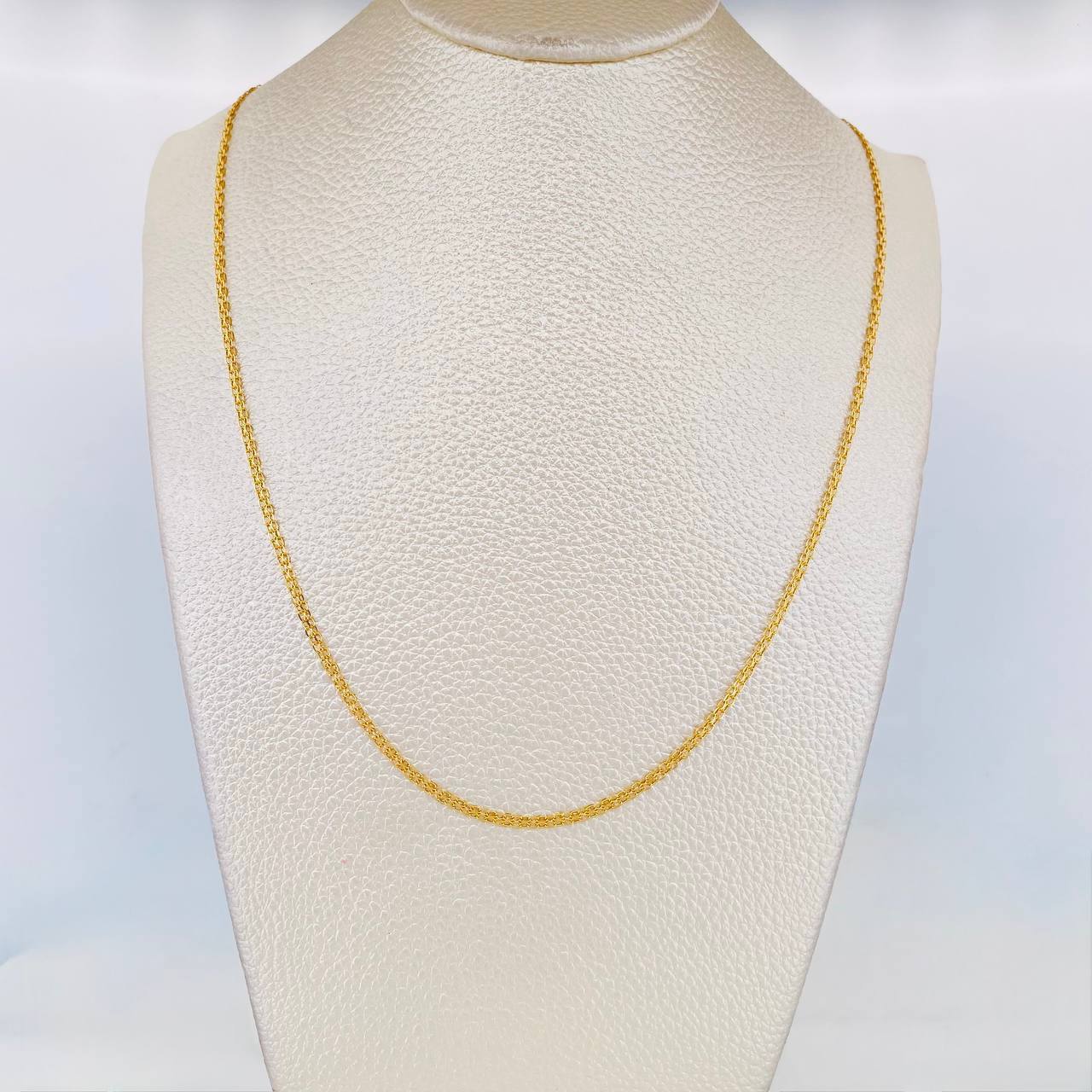 Cadena China 3.3g / 50cm / 2.04mm Oro Amarillo 18K