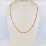 Cadena Cubana 4.3g / 60cm / 2.95mm Oro Rosa 18K