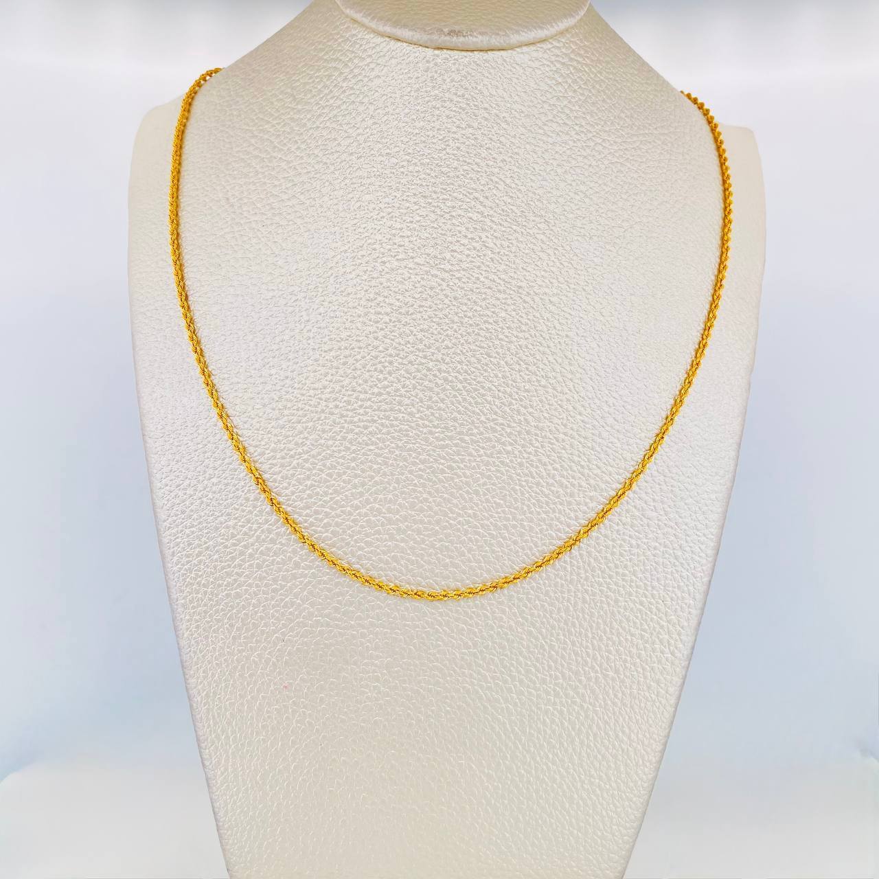 Cadena Lazo 1.65g / 50cm / 1.54mm Oro Amarillo 18K