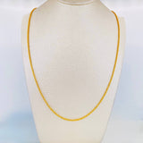 Cadena Lazo 2g / 60cm / 1.53mm Oro Amarillo 18K