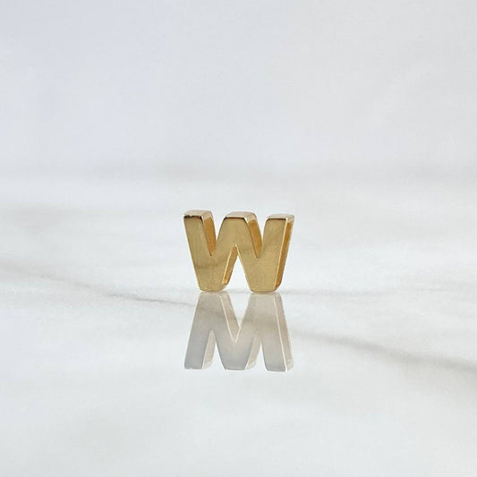 Herraje Letra W 0.4gr / 0.6cm / Oro Amarillo 18K
