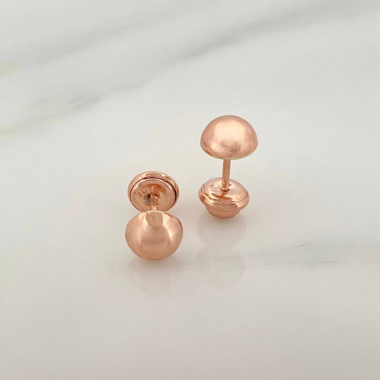 Topos Media Bola 0.7g / 5mm Oro Rosa 18K