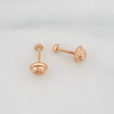 Topos Media Bola 0.55g / 3mm Oro Rosa 18K
