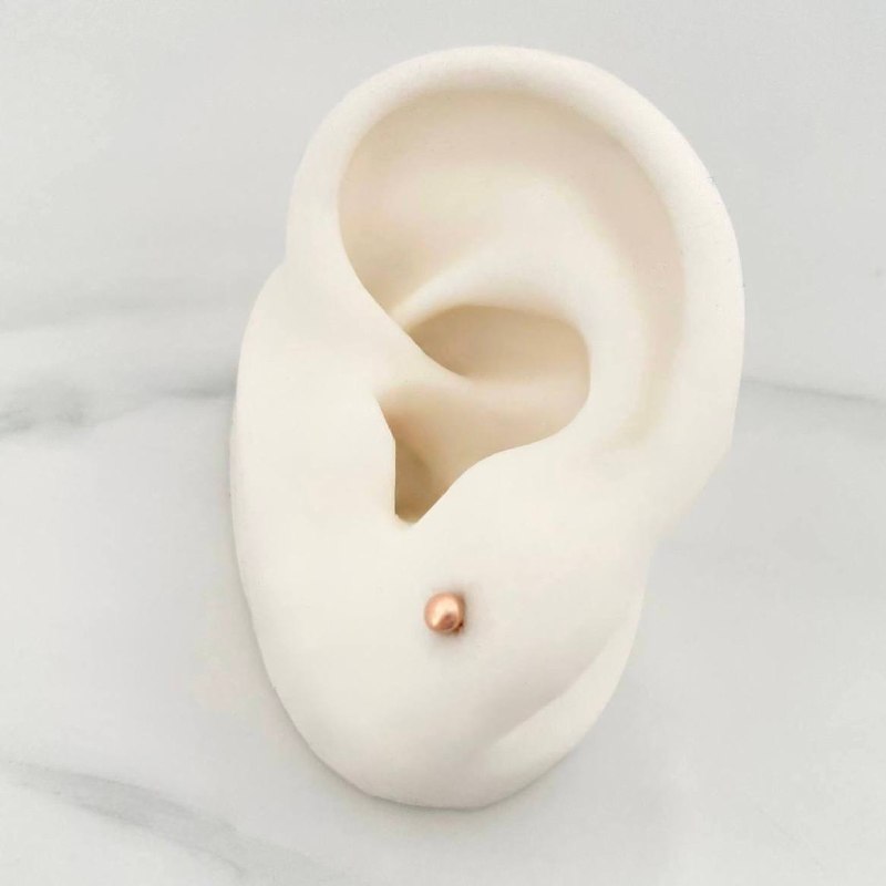 Topos Media Bola 0.55g / 3mm Oro Rosa 18K