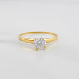 Anillo Solitario 1.3g / T6 1/4 Oro Amarillo 18K