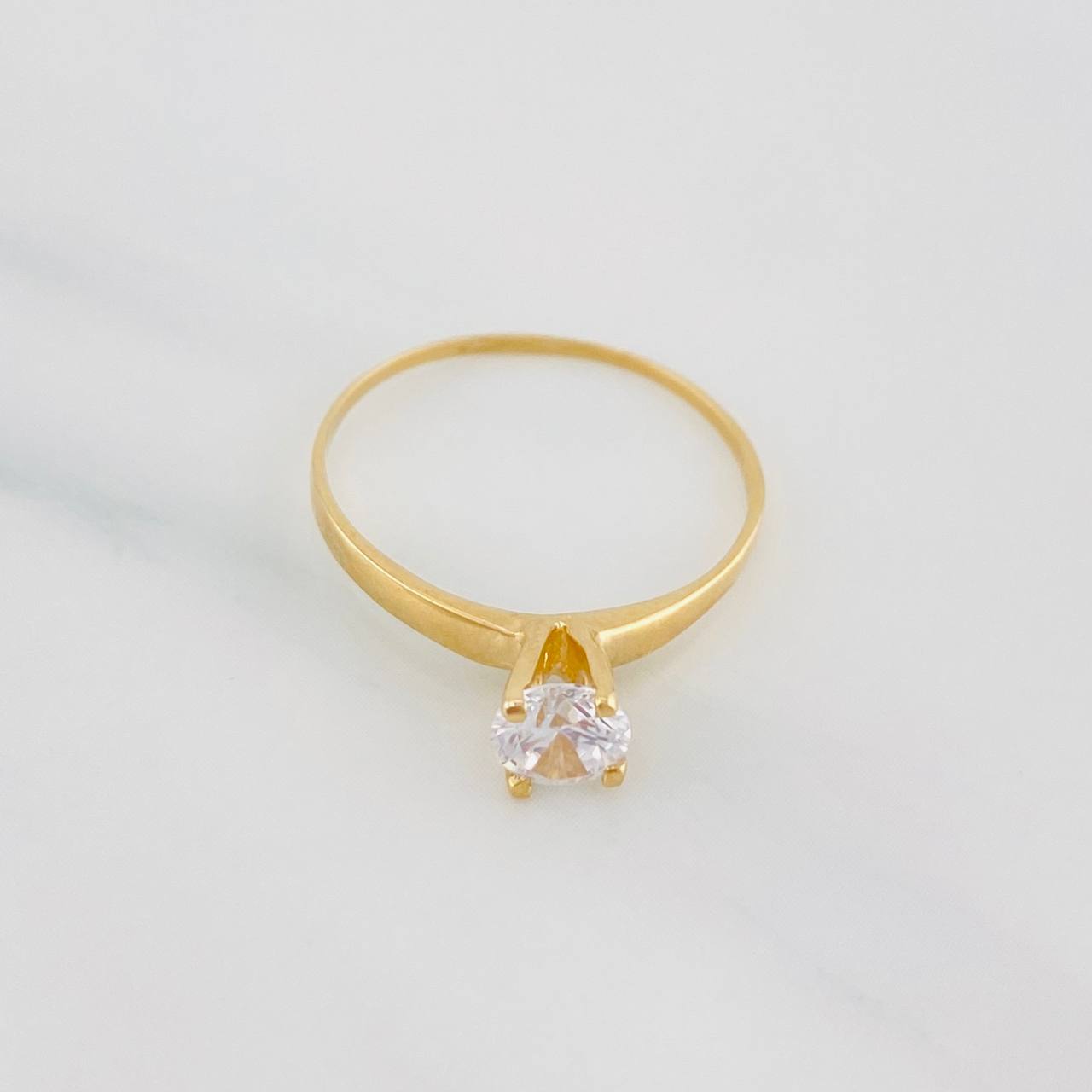Anillo Solitario 1.3g / T6 1/4 Oro Amarillo 18K