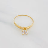 Anillo Solitario 1.3g / T6 1/4 Oro Amarillo 18K