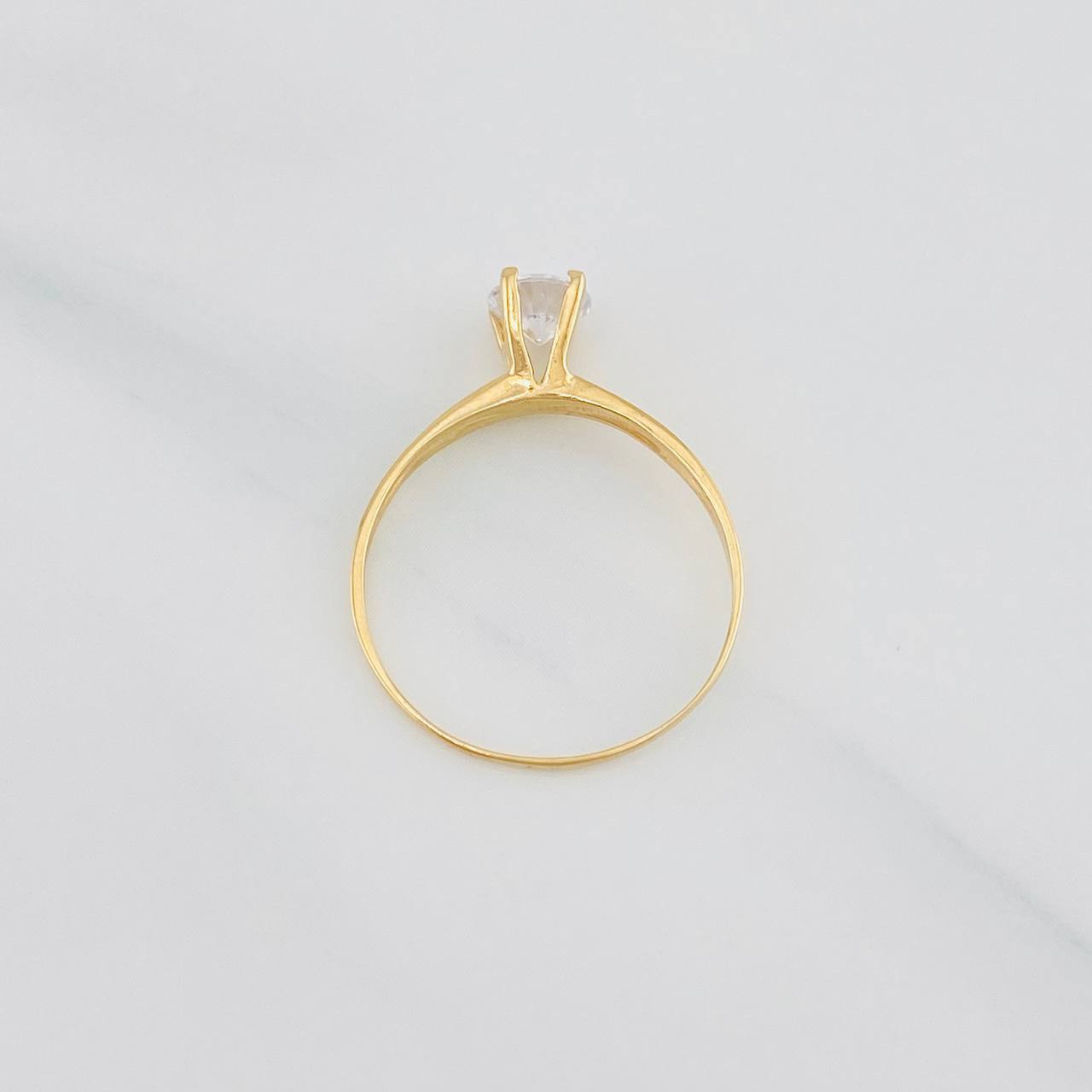 Anillo Solitario 1.3g / T6 1/4 Oro Amarillo 18K