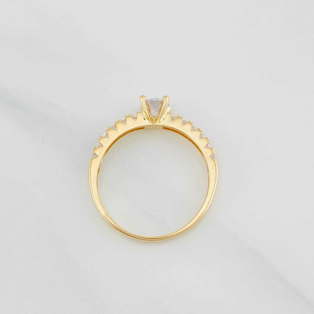 Anillo Solitario Churumbela 2.1g / T6 3/4 Oro Amarillo 18K