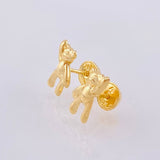 Topos Oso Mano Arriba 0.75gr / 1cm / Oro Amarillo 18K *
