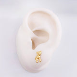 Topos Oso Mano Arriba 0.75gr / 1cm / Oro Amarillo 18K