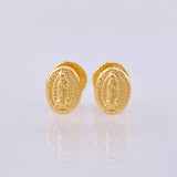 Topos Virgen de Guadalupe Mate 0.55gr / 7mm Oro Amarillo 18K *