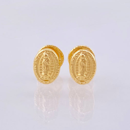 Topos Virgen Guadalupe Mate 0.55gr / 7mm Oro Amarillo 18K ©