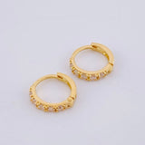 Candongas Carril Espaciado 1.5gr / 1.1cm / Oro Amarillo 18K *