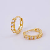 Candongas Carril Espaciado 1.5gr / 1.1cm / Oro Amarillo 18K *