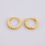 Candongas Carril Punteado 1.4gr / 1.1cm / Oro Amarillo 18K ©