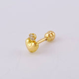 Piercing Destello Corazon 0.35gr / 1.1cm / Oro Amarillo 18K