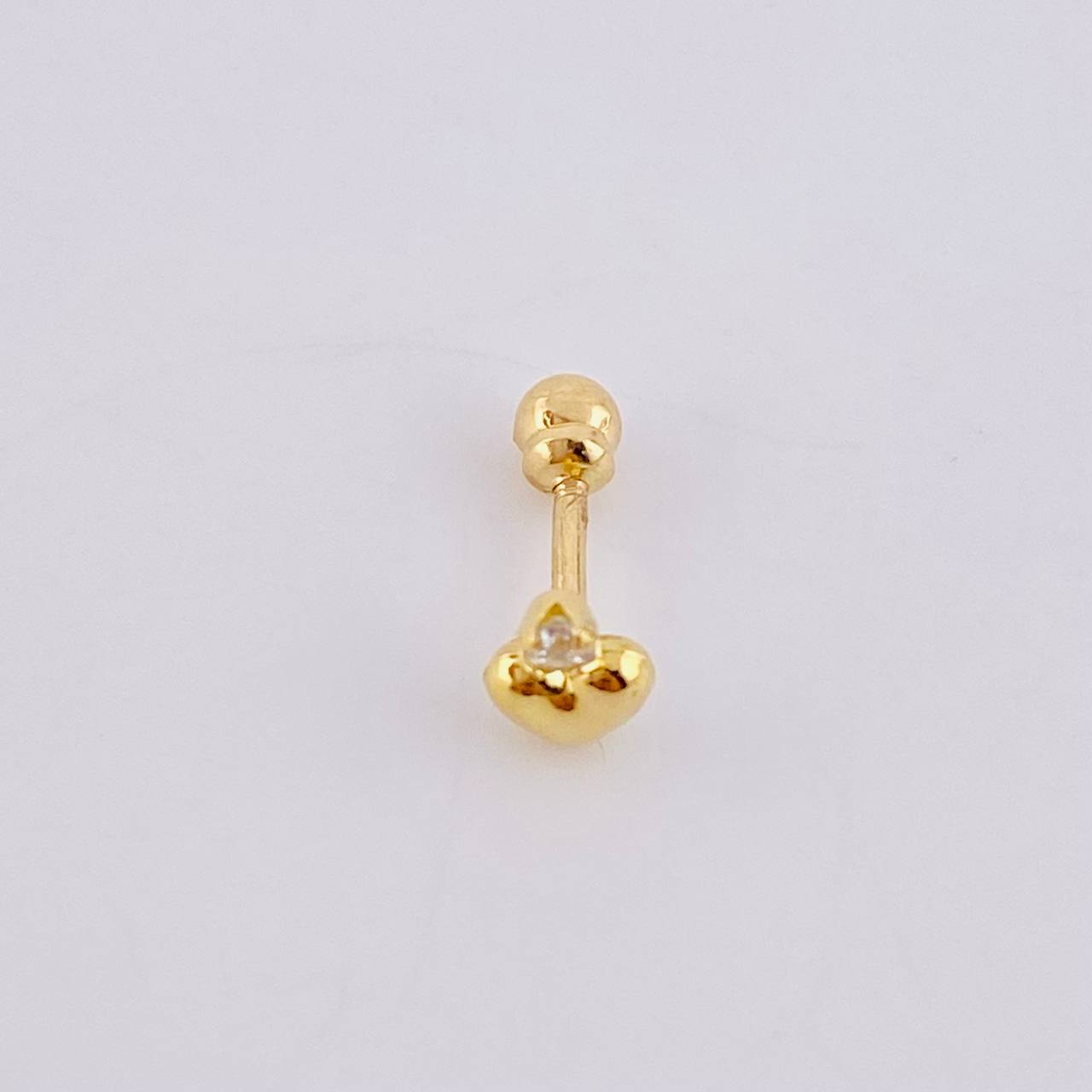 Piercing Destello Corazon 0.35gr / 1.1cm / Oro Amarillo 18K