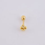 Piercing Destello Corazon 0.35gr / 1.1cm / Oro Amarillo 18K