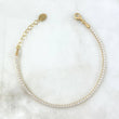 Pulso Tennis 3.45gr / 17cm-20cm / 1.9mm Circones Blanco Oro Amarillo +4 ©