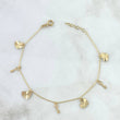 Pulso Aro Seguido 1.25gr / 17cm-19cm / 0.6mm Llave- Corazon Diamantado Oro Amarillo +4