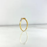 Anillo Churumbela Fe 1.5gr / T6 1/4 / Circones Blancos Dos Oros Amarillo Blanco
