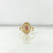 Anillo Virgen de Guadalupe 1.85gr / T5 1/2 / Circones Blancos Azules Fucsias Oro Amarillo