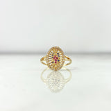 Anillo Virgen de Guadalupe 1.85gr / T5 1/2 / Circones Blancos Azules Fucsias Oro Amarillo