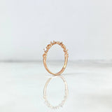 Anillo Corazones 0.95gr / T5 1/2 / Circones Blancos Oro Rosa