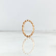 Anillo Ojos 1.6gr / T6 / Circones Blancos Oro Rosa