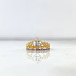 Anillo Corona Corazon 15s Curvas 2.3gr / T5 3/4 / Circones Blancos Morados Dos Oros Amarillo Blanco