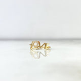 Anillo Love 1.25gr / T5 1/4 / Circones Blancos Oro Amarillo