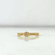 Anillo Churumbela Circulo 2.05gr / T5 3/4 / Circones Blancos Oro Amarillo